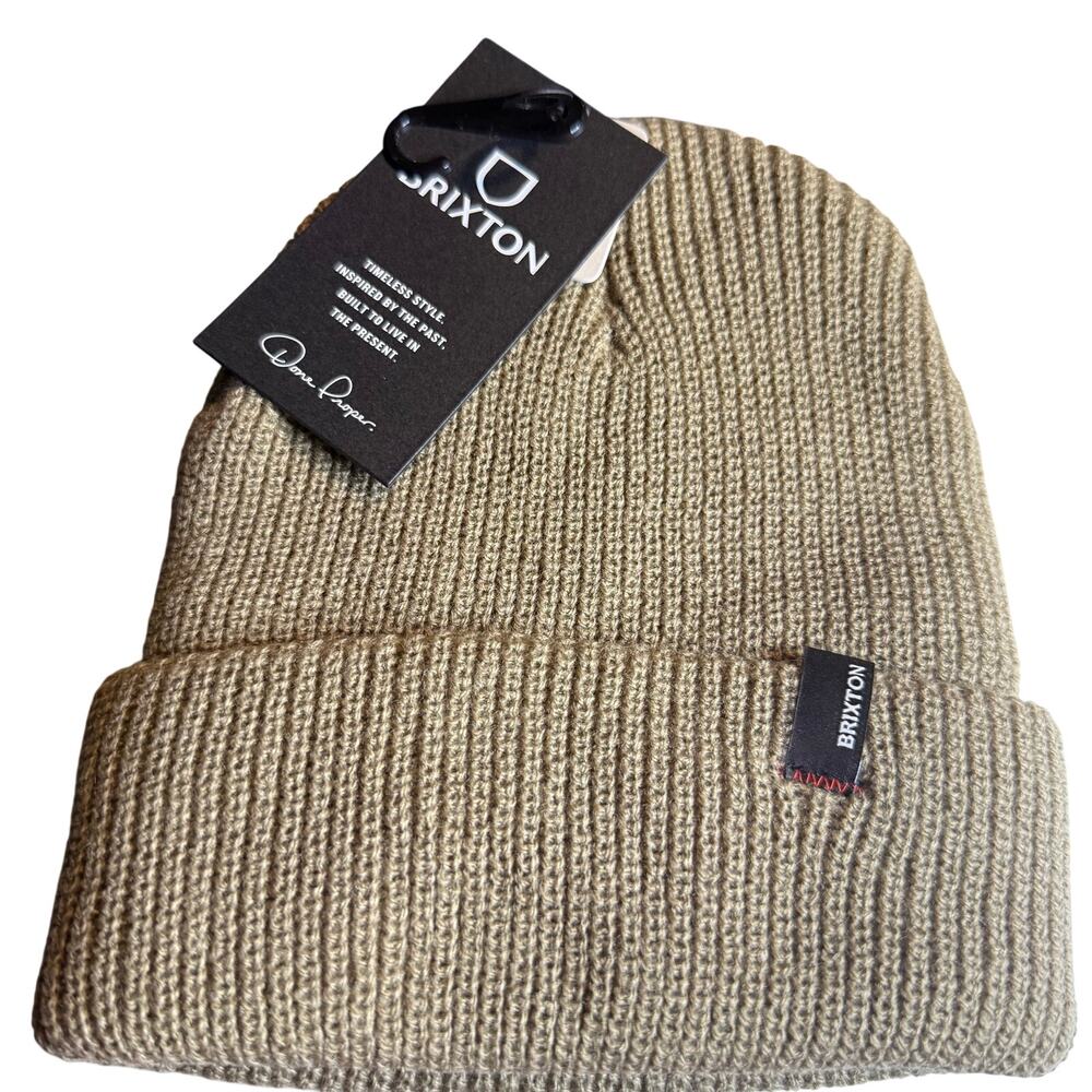 Brixton Heist Rib Chunky Knit Beanie, Woodsmoke Color, NWT